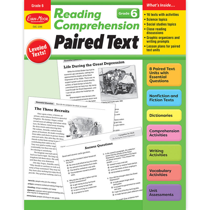 Reading Comprehension: Paired Text, Grade 6