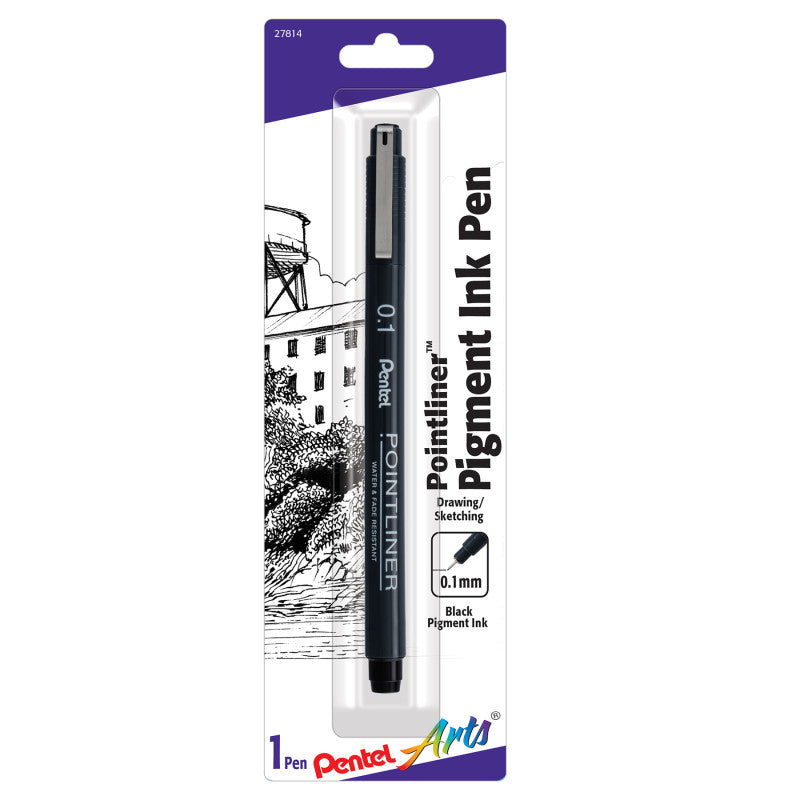 Pointliner Pen, 0.1mm, Black Pigment Ink, 1-Pack