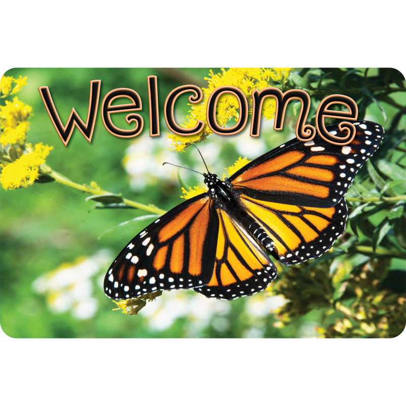 The Original Fun Mat&trade;, Welcome Mat, 15.5" x 23.5", Butterfly Welcome