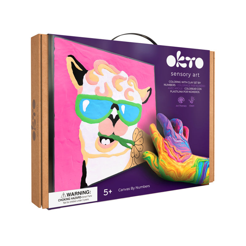 Clay-by-Number Llama Air-Dry Clay Art Kit