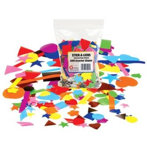 Stick-A-Licks Gummed Paper Multi-Mix Shapes Pack of 5000