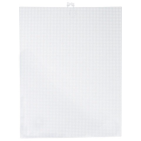 Mesh Colored Plastic Canvas 10.5" x 13.5" - 12/pkg. #7 White