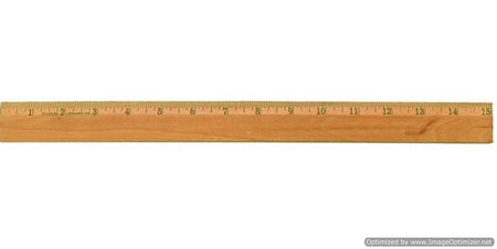 Office Wood Ruler with Metal Edge, 15 Inches