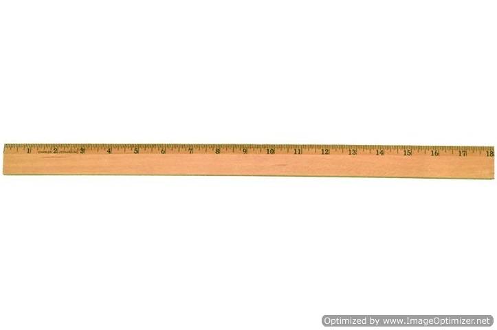Office Wood Ruler with Metal Edge, 18 Inches