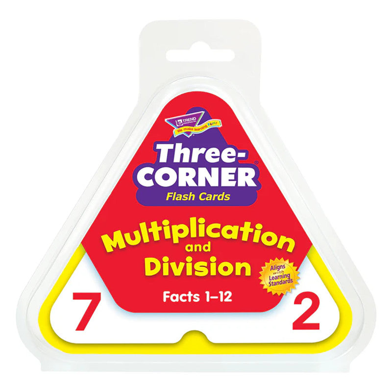 Multiplication and Division Three-CornerÂ® Flash Cards
