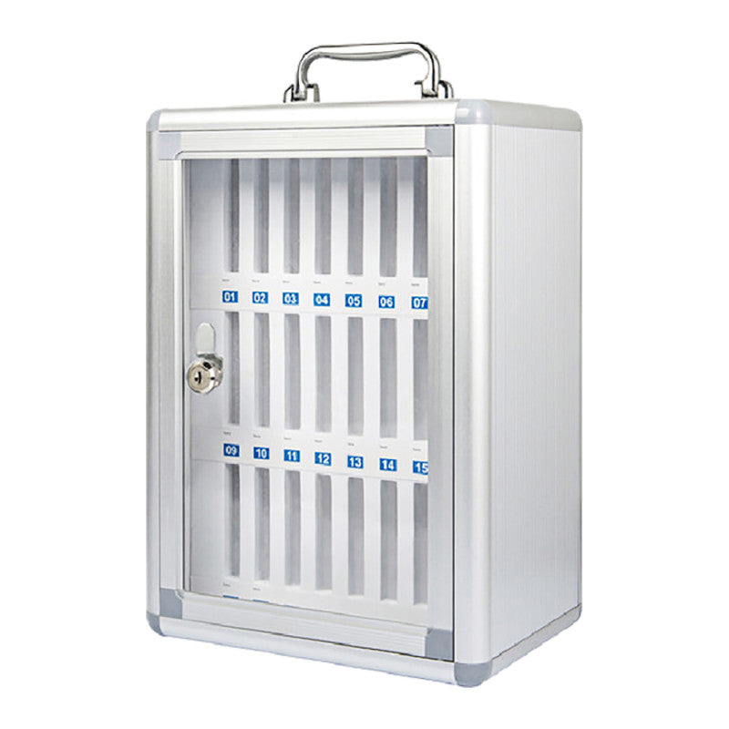 Cell Phone Storage Wall Mount Aluminum Lock Box, 24-Slot