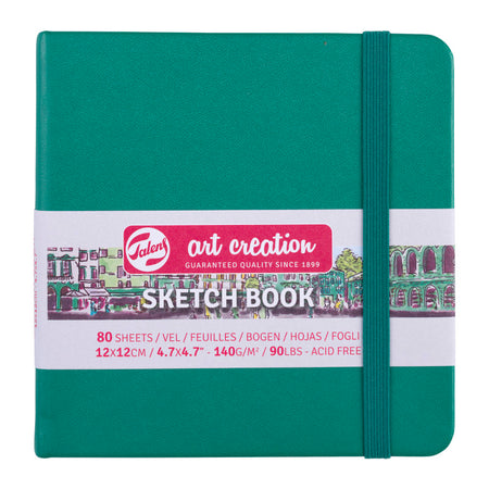Sketchbook, 80 Sheets, 90lbs, Forest Green Cover, 4.7" x 4.7" 504f8b5c1b4a99b8890746739a3c4284040fe544