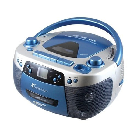 HamiltonBuhl® AudioStar™ Multi-Function Boombox/Media Player with Tape and CD-To-MP3 Converter