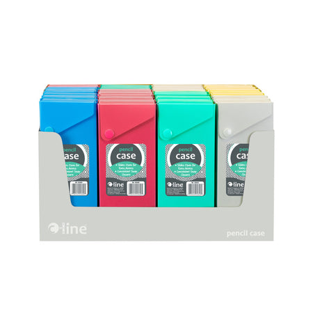 Slider Pencil Case, Assorted Tropic Tones Colors, Pack of 24