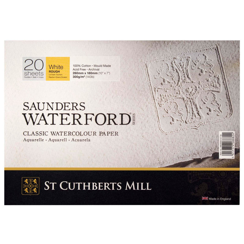 Saunders Waterford Watercolor Block, Rough, White, 140lb/300gsm, 20 Sheet, 10x7 inch, 1 Count 50ac2c4e61d96bc7b564ada9107b689549452ca1