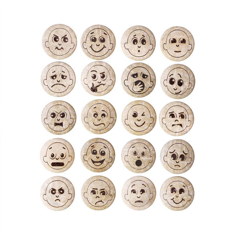 Coconut Shell Emotion Disks, 20 Pieces