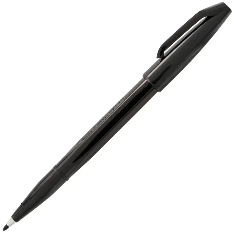 Sign Pen Fiber-Tipped Pen, Black Ink, Pack of 12