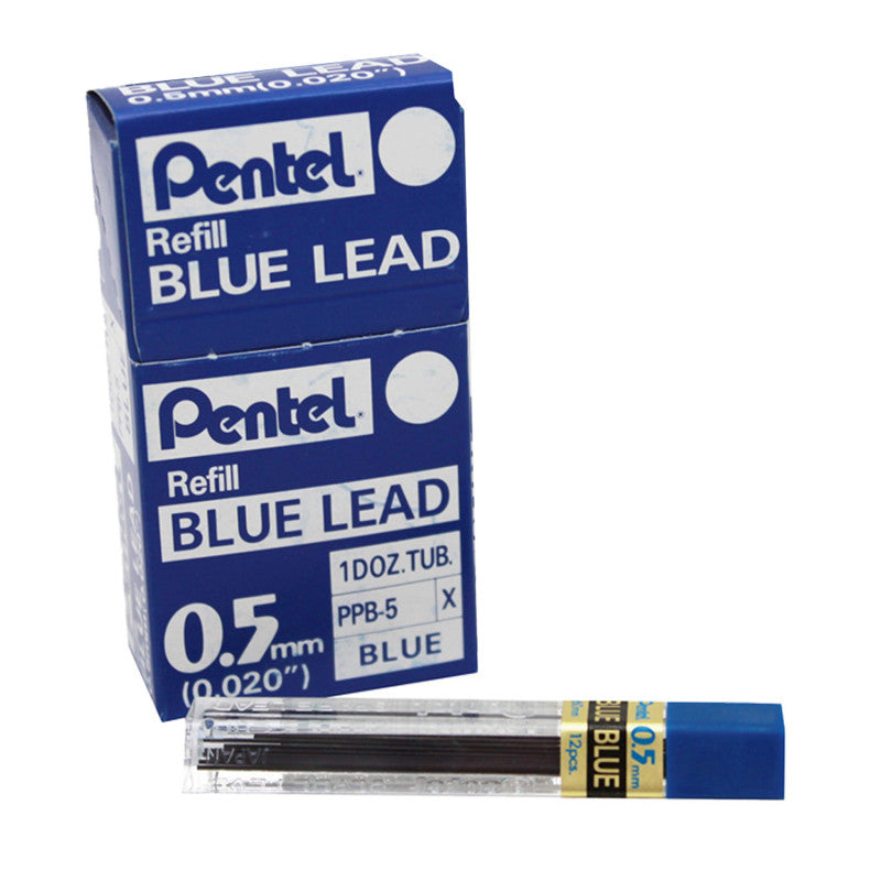 Refill Lead Blue (0.5mm) Fine, 12 Pieces Per Pack, 12 Packs