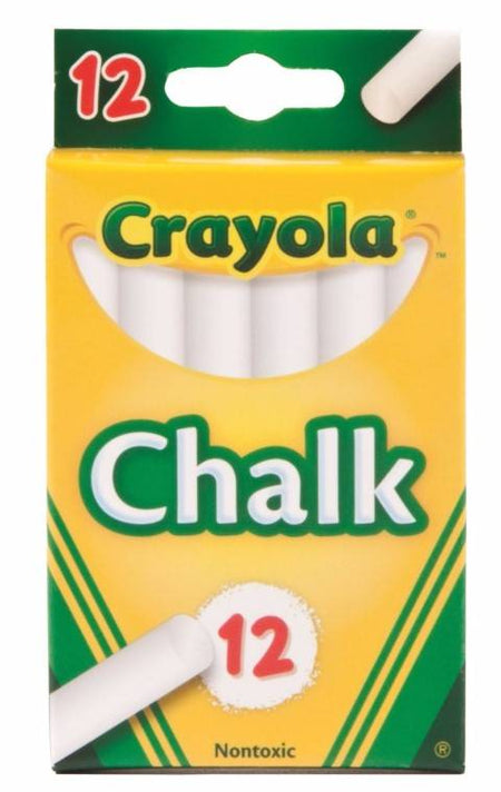 Crayola® Anti-Dust® Chalk, White, 12/Box