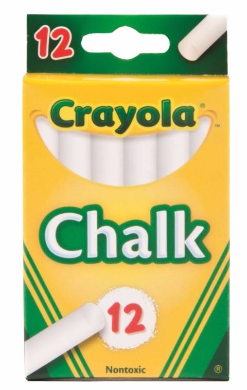 Crayola® Anti-Dust® Chalk, White, 12/Box