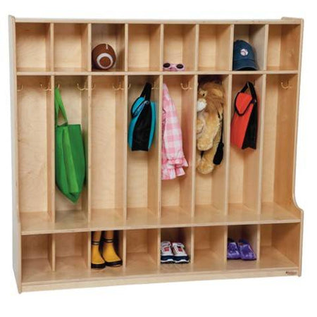 Wood Designs Children 8 Section Locker 54" W, Natural, WD-51008