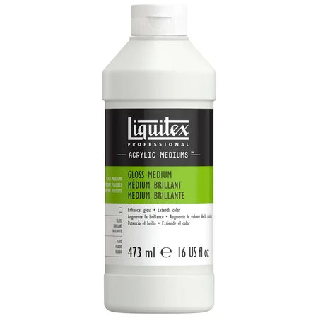 Professional Acrylic Gloss Medium, Clear, 16 oz (473 mL)