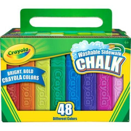 Crayola® Washable Sidewalk Chalk, 48 Colored Chalk Sticks, (BIN51-2048)