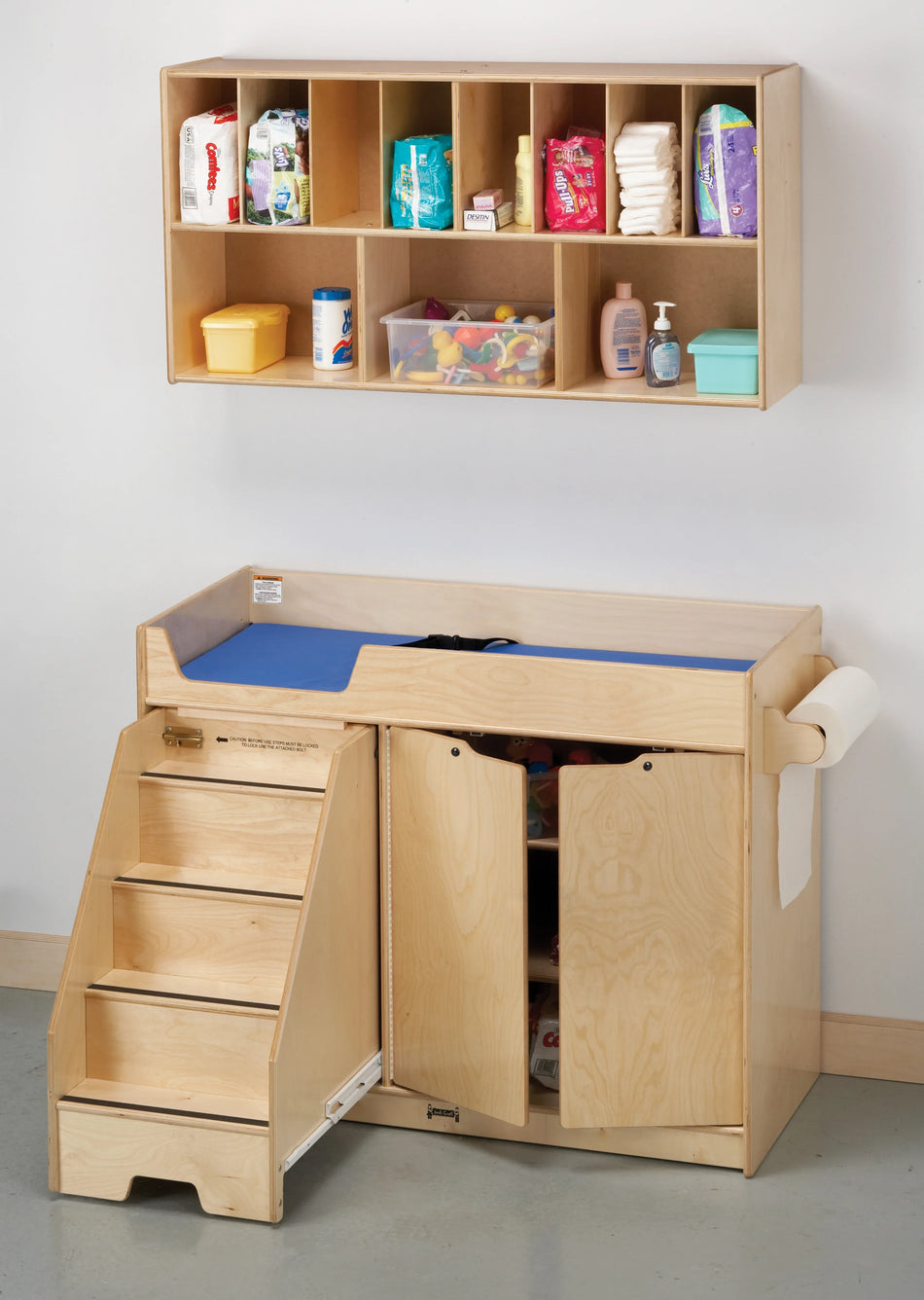 Jonti-Craft® Changing Table - with Stairs - Left