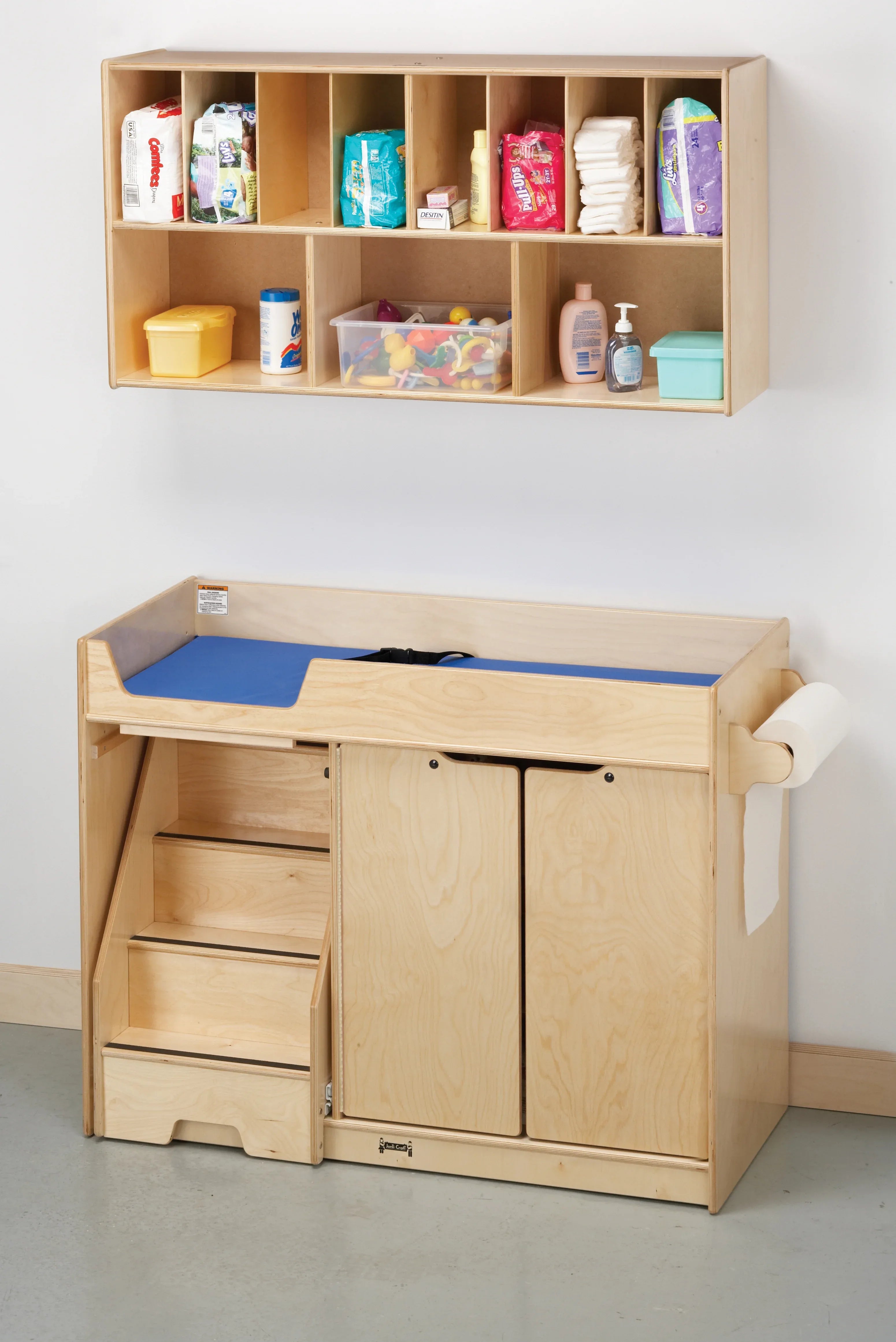 Jonti-Craft® Changing Table - with Stairs Combo - Left