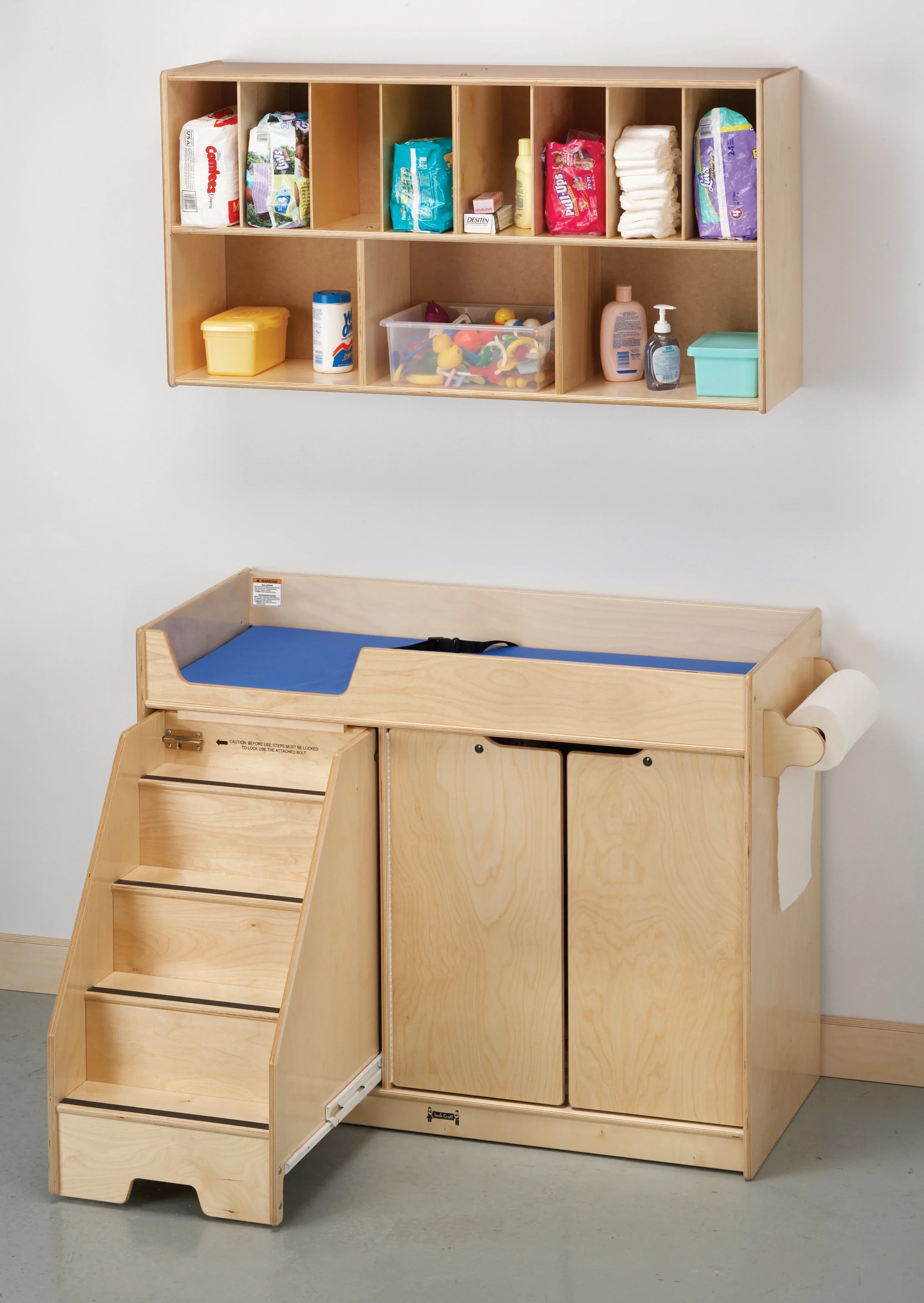 Jonti-Craft® Changing Table - with Stairs - Left