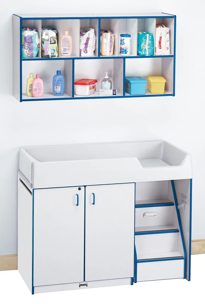 Rainbow Accents® Diaper Changer with Stairs - Right - Teal