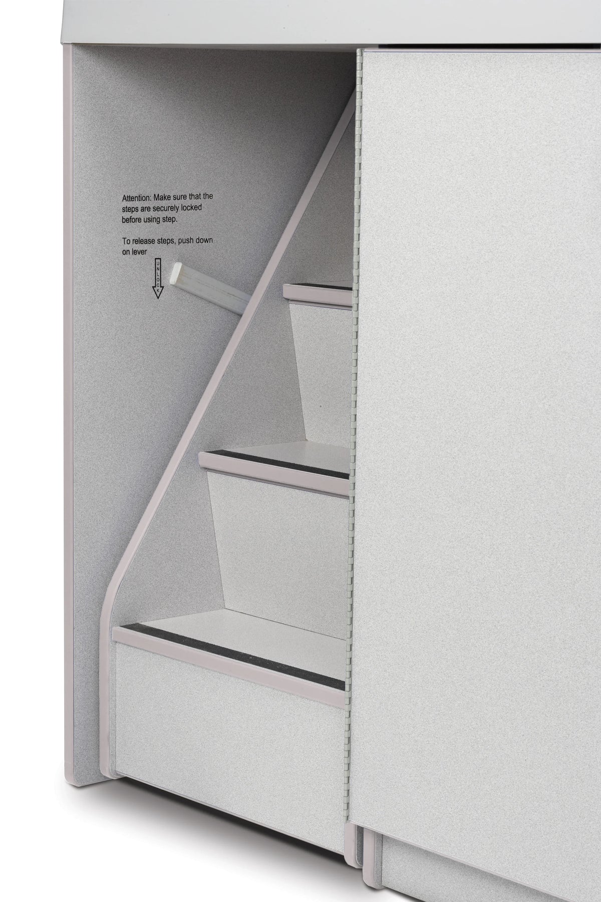 Rainbow Accents® Diaper Changer with Stairs - Left - Gray