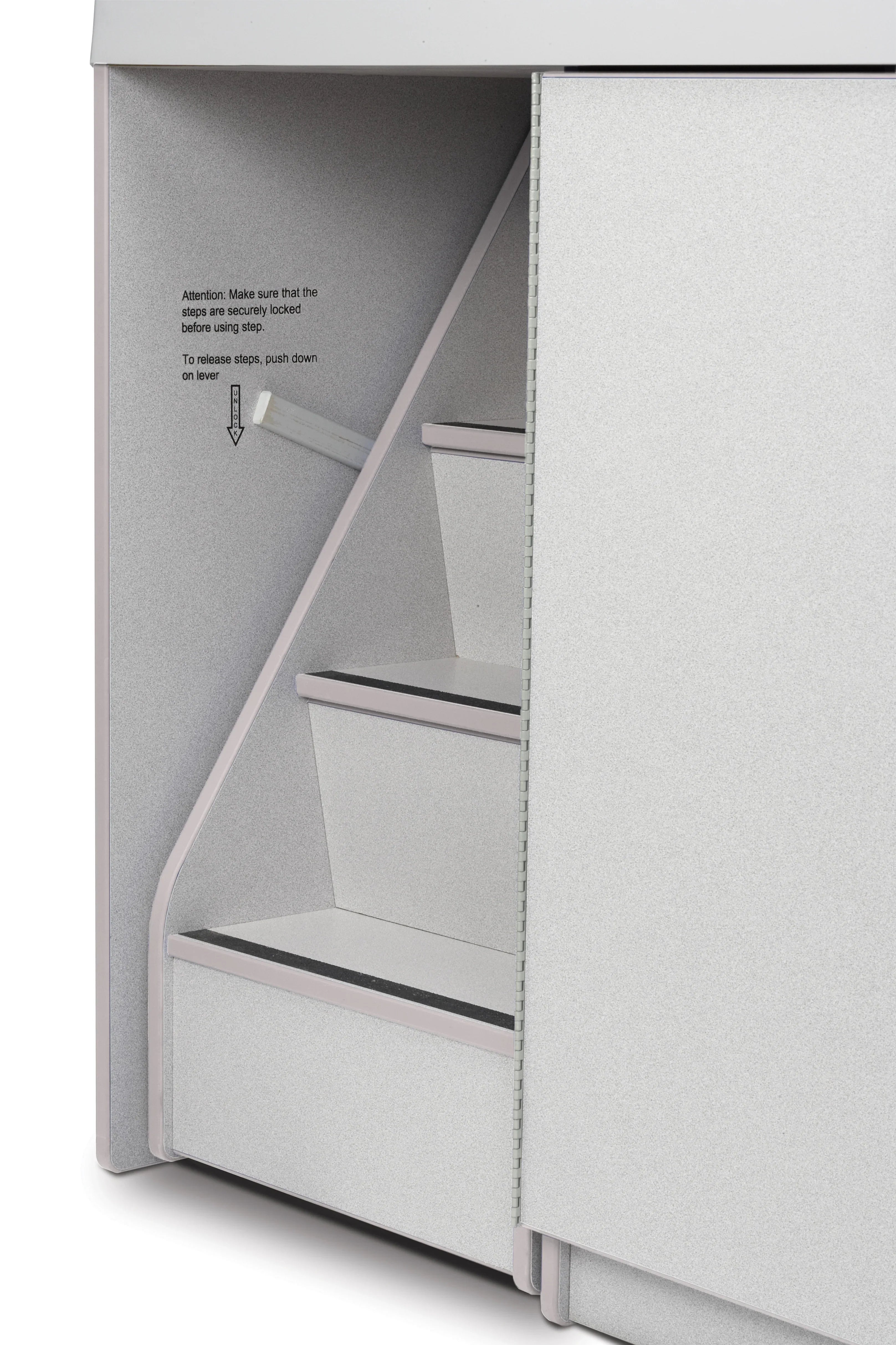 Rainbow Accents® Diaper Changer with Stairs - Left - Gray