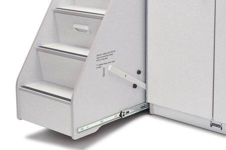 Rainbow Accents® Diaper Changer with Stairs - Left - Gray