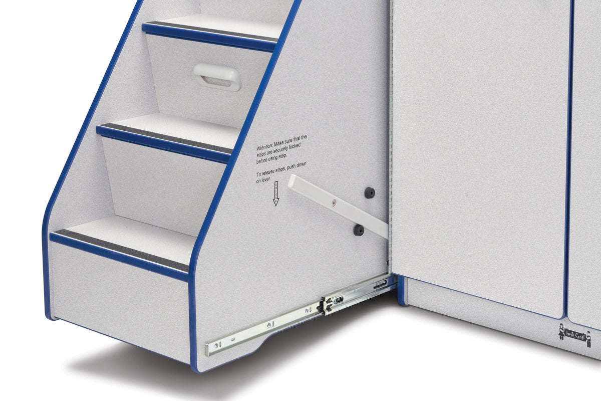 Rainbow Accents® Diaper Changer with Stairs - Left - Blue