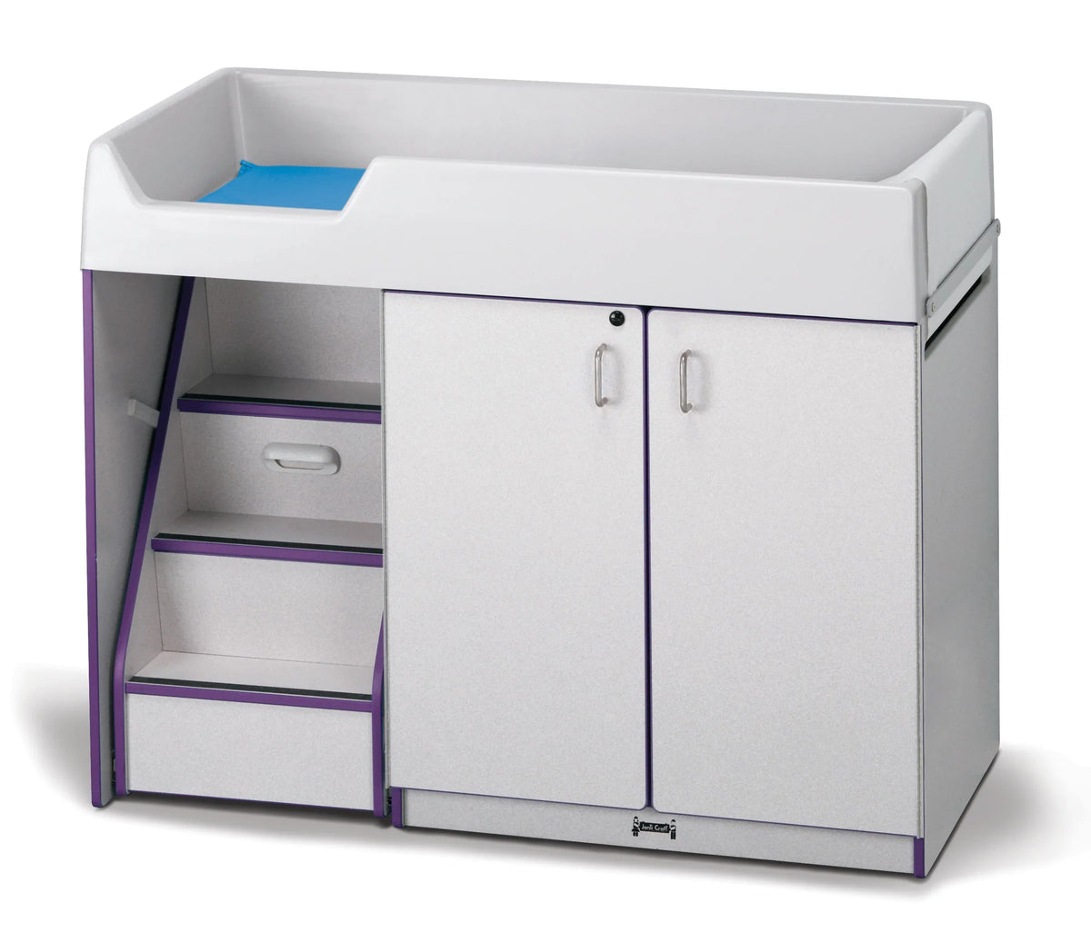 Rainbow Accents® Diaper Changer with Stairs - Left - Purple