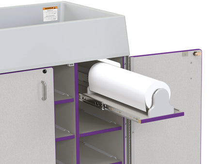 Rainbow Accents® Diaper Changer with Stairs - Left - Purple