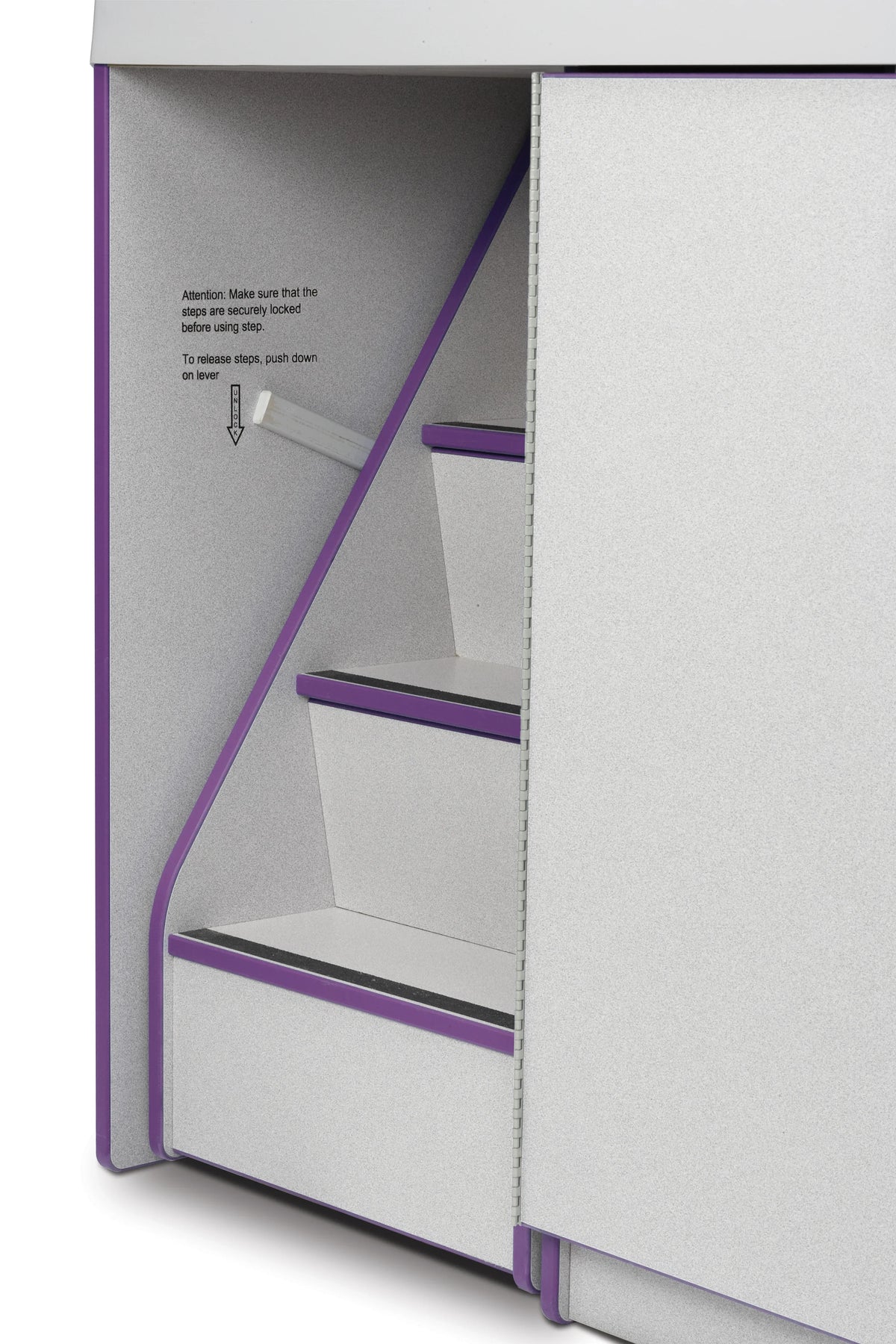 Rainbow Accents® Diaper Changer with Stairs - Left - Purple