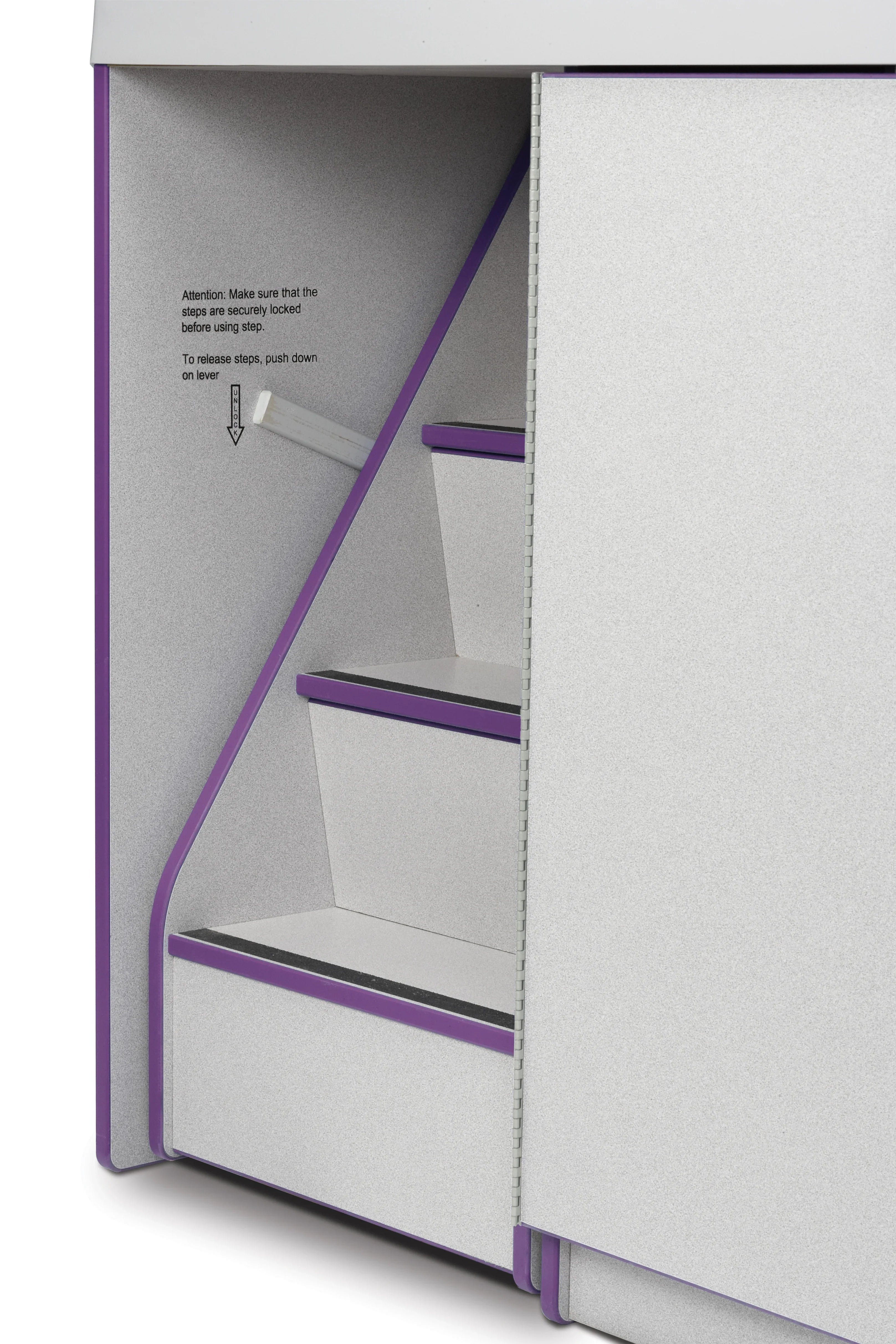 Rainbow Accents® Diaper Changer with Stairs - Left - Purple