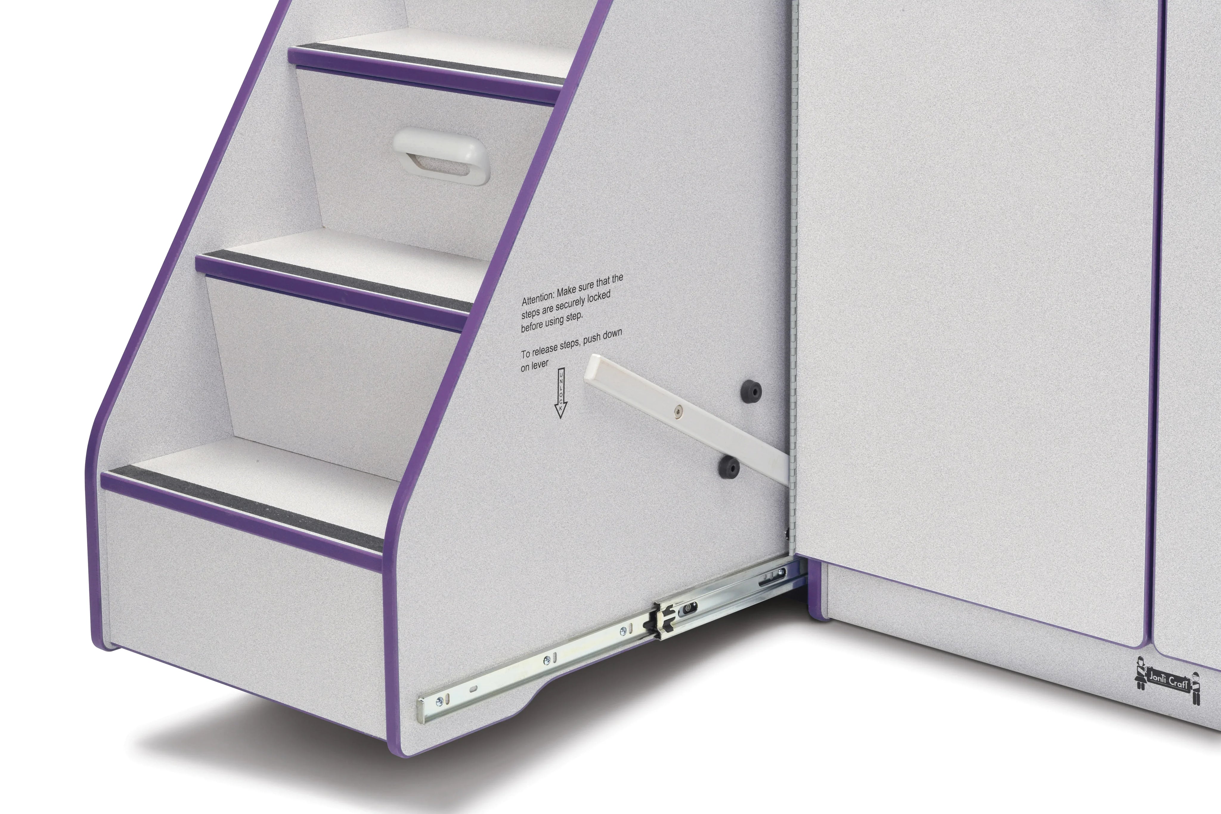 Rainbow Accents® Diaper Changer with Stairs - Left - Purple