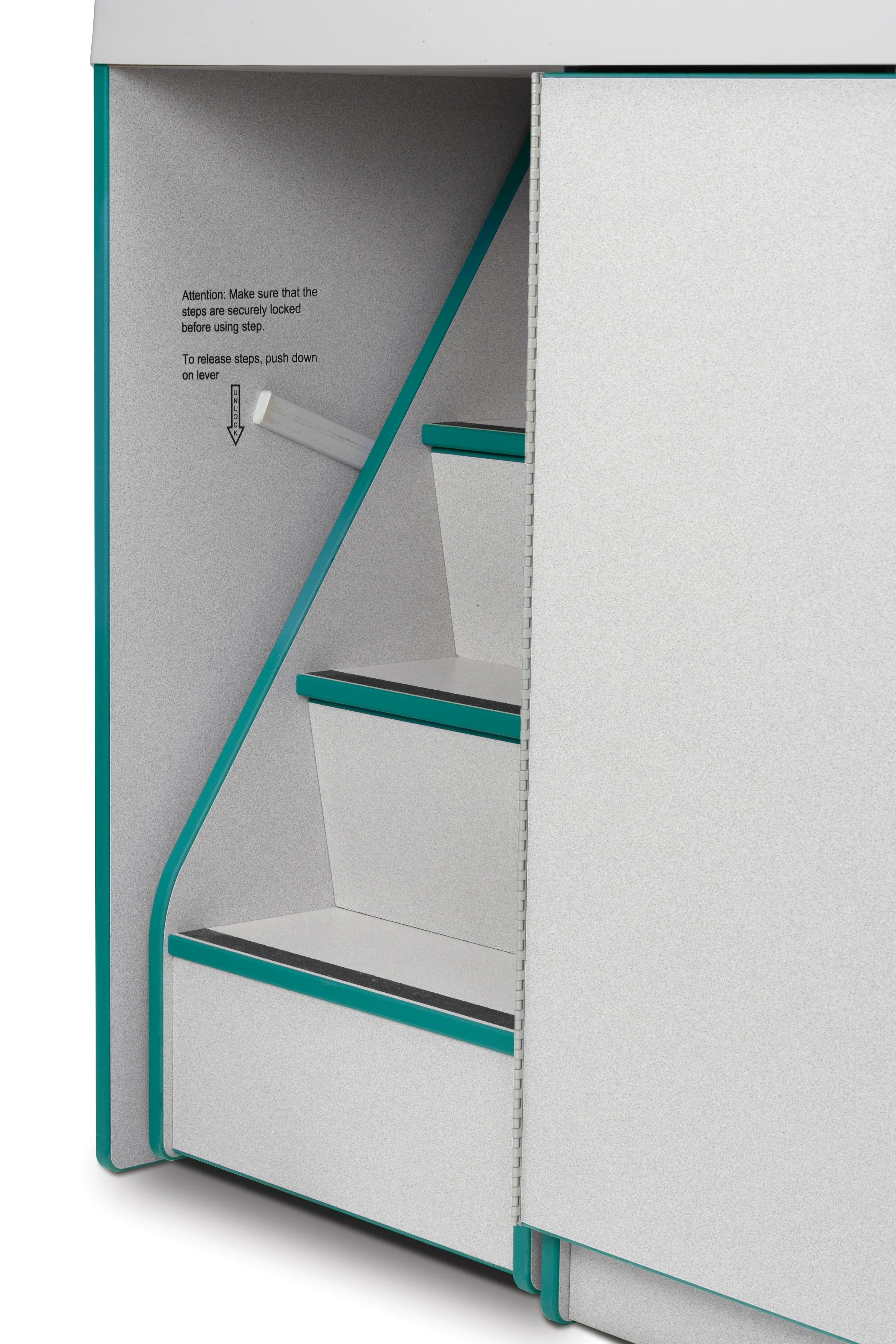 Rainbow Accents® Diaper Changer with Stairs - Left - Teal