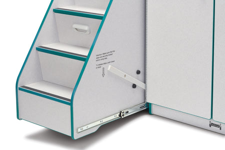 Rainbow Accents® Diaper Changer with Stairs - Left - Teal