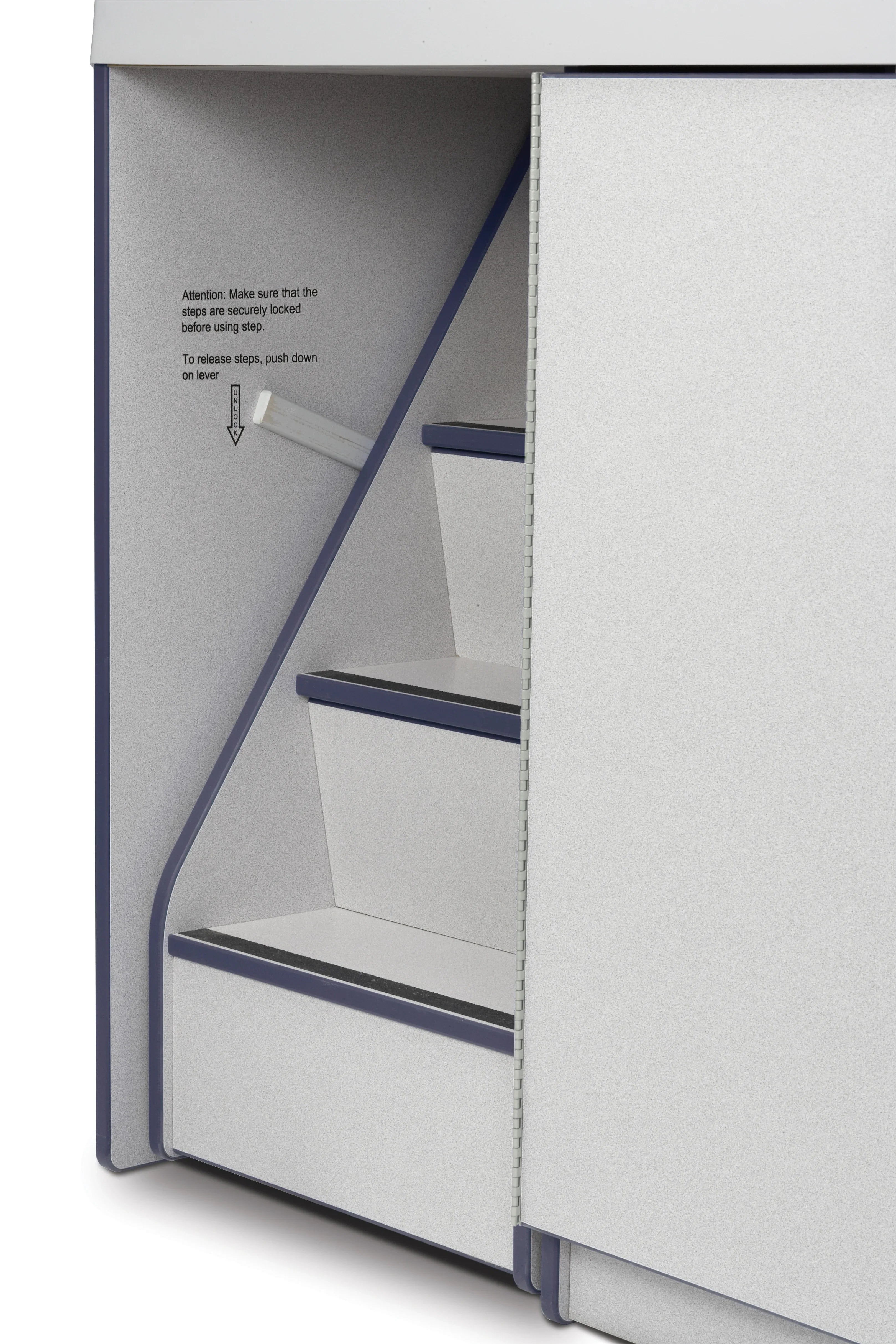 Rainbow Accents® Diaper Changer with Stairs - Left - Navy