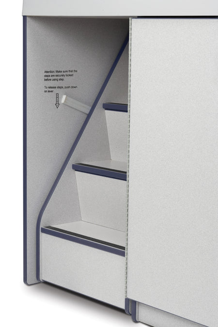 Rainbow Accents® Diaper Changer with Stairs - Left - Navy