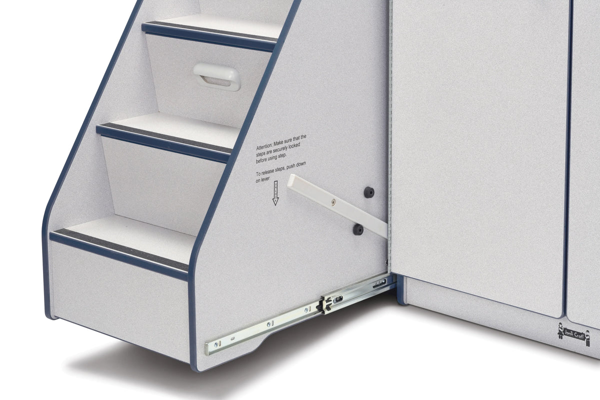 Rainbow Accents® Diaper Changer with Stairs - Left - Navy