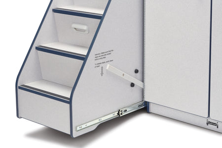 Rainbow Accents® Diaper Changer with Stairs - Left - Navy