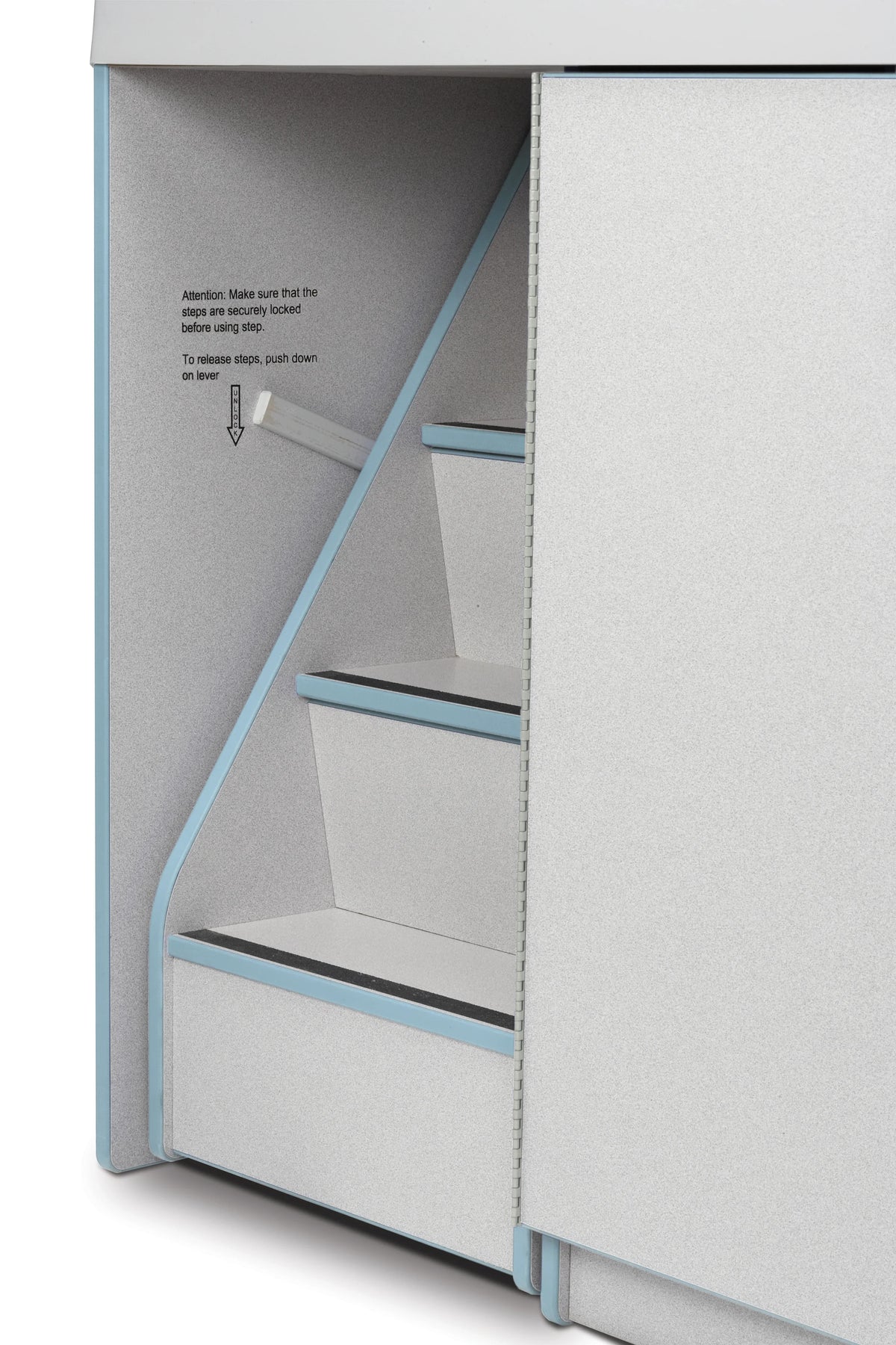 Rainbow Accents® Diaper Changer with Stairs - Left - Coastal Blue