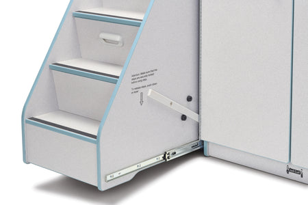 Rainbow Accents® Diaper Changer with Stairs - Left - Coastal Blue