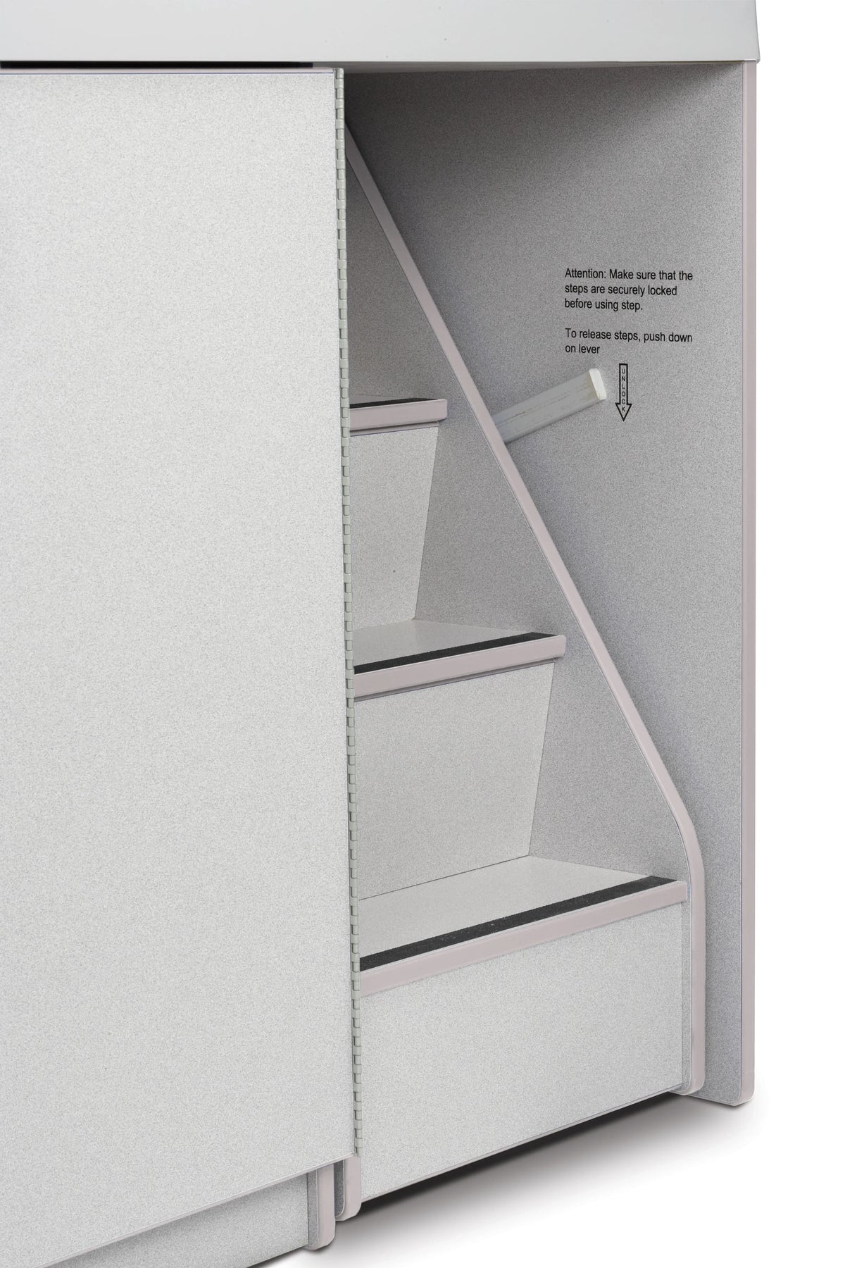 Rainbow Accents® Diaper Changer with Stairs - Right - Gray