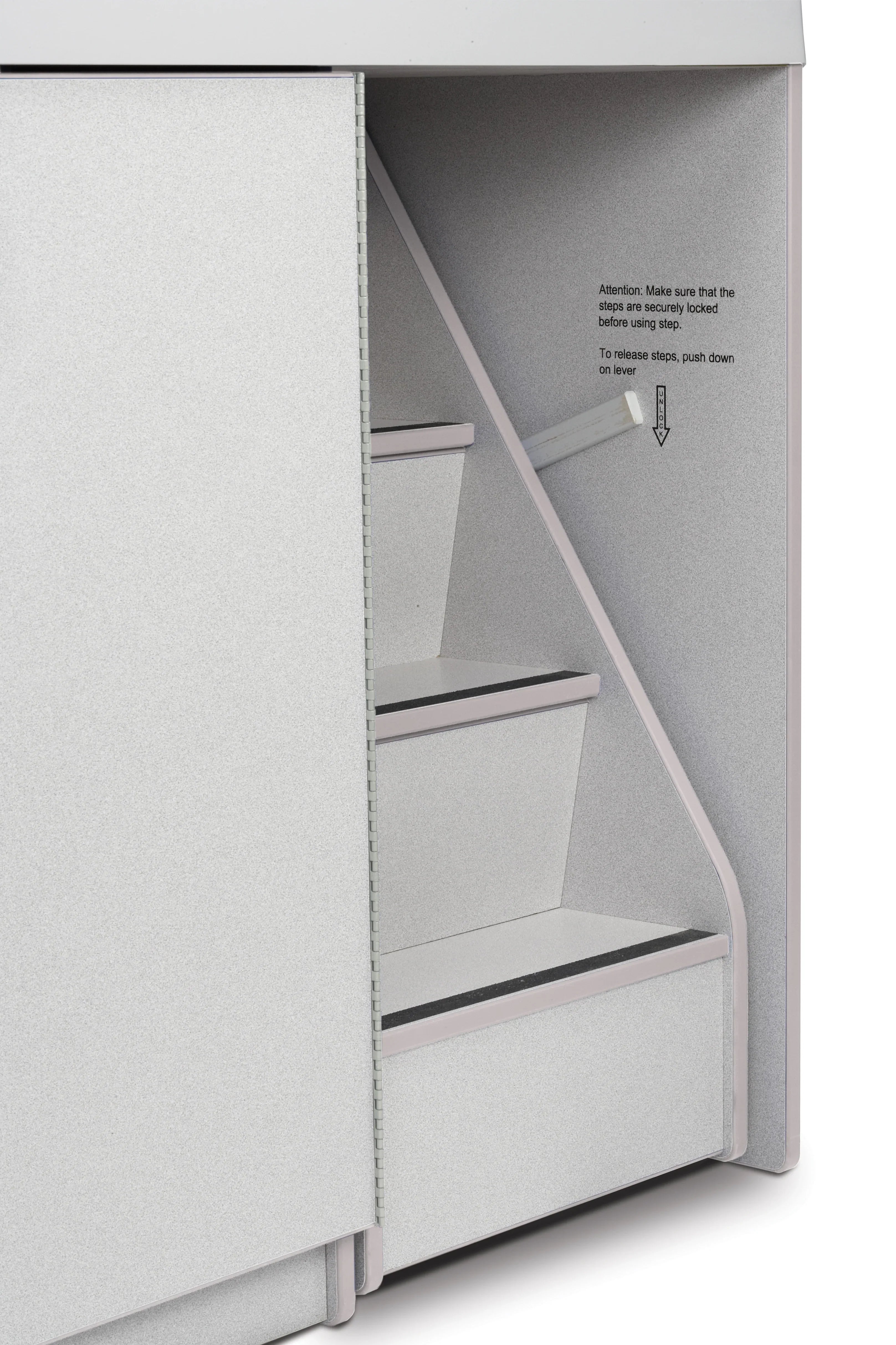 Rainbow Accents® Diaper Changer with Stairs - Right - Gray