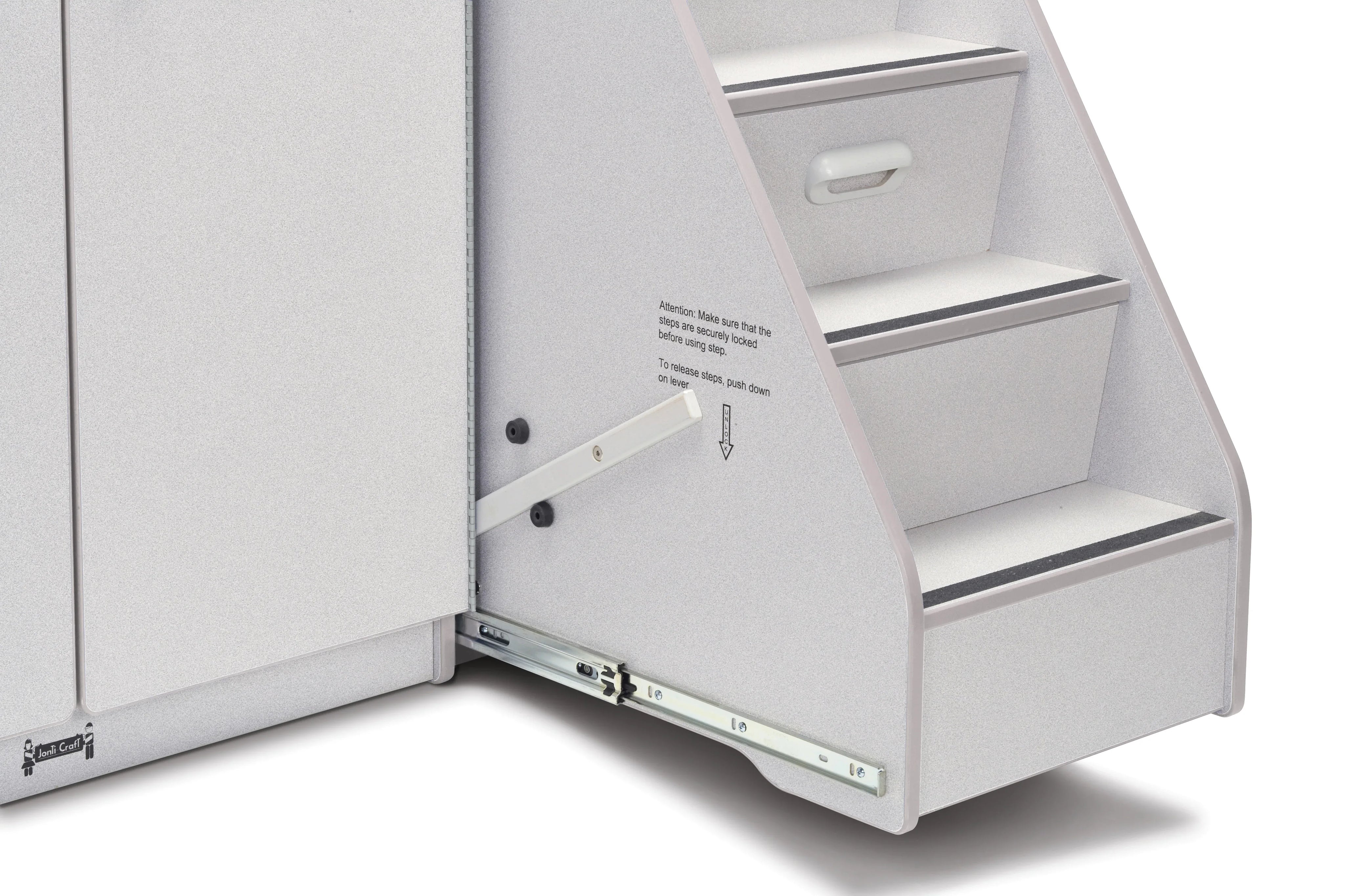 Rainbow Accents® Diaper Changer with Stairs - Right - Gray