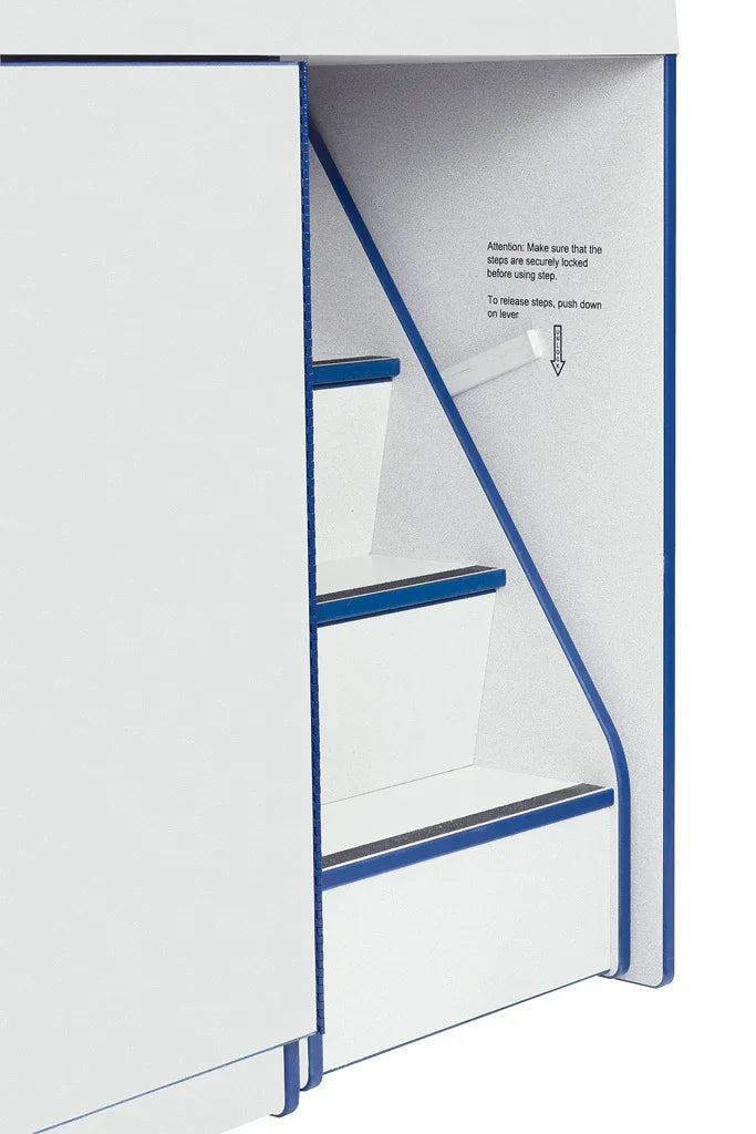 Rainbow Accents® Diaper Changer with Stairs - Right - Blue