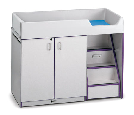 Rainbow Accents® Diaper Changer with Stairs - Right - Purple