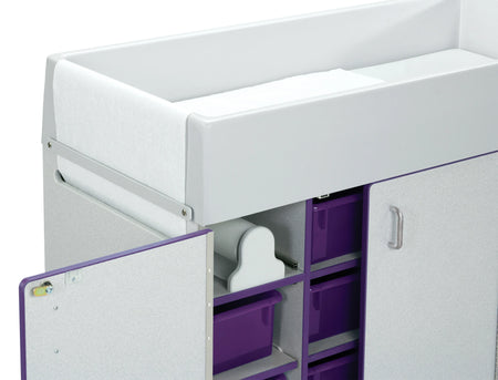 Rainbow Accents® Diaper Changer with Stairs - Right - Purple