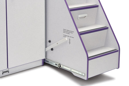 Rainbow Accents® Diaper Changer with Stairs - Right - Purple